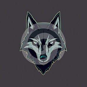 Wolf head mascot logo unique vector icon for branding