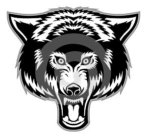 Wolf head mascot