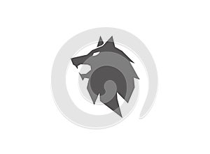 Wolf head open mouth fox face illustration design