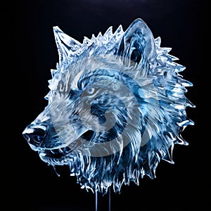 wolf head shaped ice sculpture for game of thrones parties cloe photo