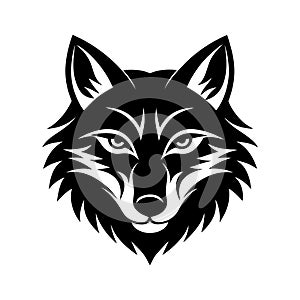 Wolf Head Silhouette art Vector Illustration