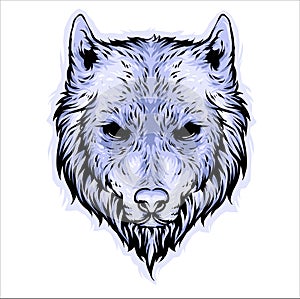 Wolf head vector design