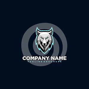 Wolf illustration Design vector template