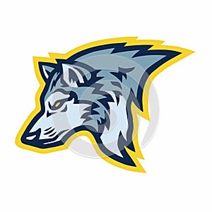 Wolf Logo of Sports Mascot Design Vector Illustration