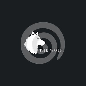 Wolf logo template vector