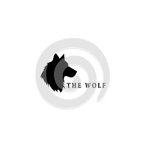 Wolf logo template vector