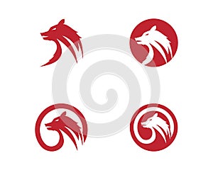 Wolf Logo Template vector