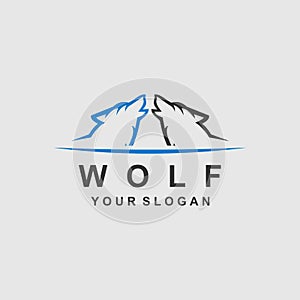 wolf logo template