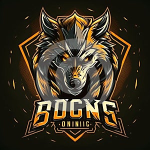 Wolf mascot esport gaming logo