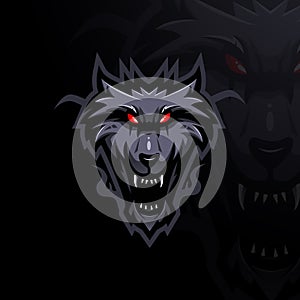 Wolf mascot logo