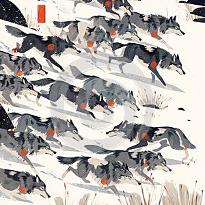Wolf Pack at Dusk â€“ Powerful Animal Kingdom Image