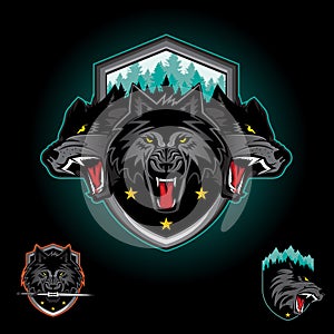 Wolf pack emblem logo