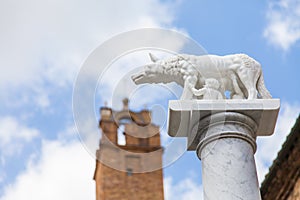 Wolf with Romolo and Remo