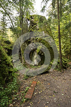 Wolf`s Lair, Adolf Hitler`s Bunker, Poland. First Eastern Front military headquarters, World War II. Complex blown up, abandoned