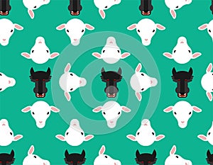 Wolf and sheep pattern seamless. vector background