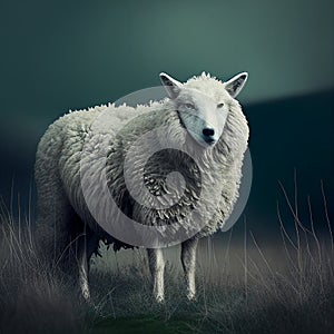 Wolf In Sheep\'s Clothing Wolf Sheep Good Evil Friendly Harmless Hostile Predator Concept Generative AI