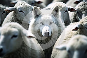 A wolf among sheep, a wolf with evil intentions disguised as a sheep