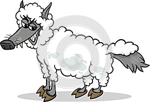 Wolf in sheeps clothing cartoon