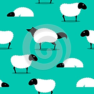 Wolf In Sheeps Clothing seamless Background idiom