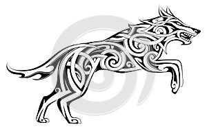 Wolf tattoo Celtic style