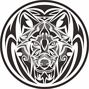 wolf tribal illustration download vector