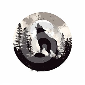 Wolf vector illustration for t shirt design, banner, poster etc. Generative Ai
