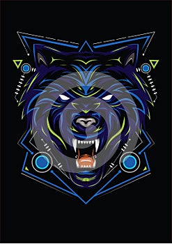 Wolf vector. The vector illustration wolve.