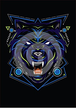 Wolf vector. The vector illustration wolve. photo