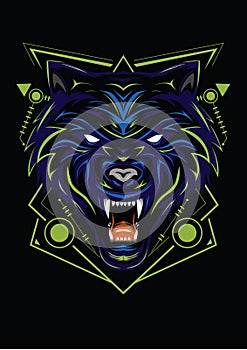 Wolf vector. The vector illustration wolve.