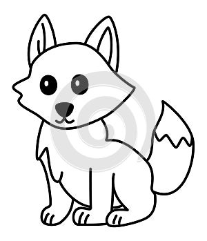 Wolf - A Wild Animal Vector Sitting