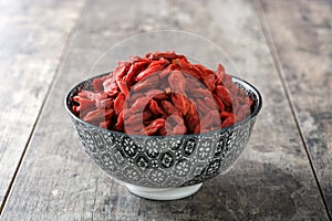 Wolfberries or Goji berries in bowl