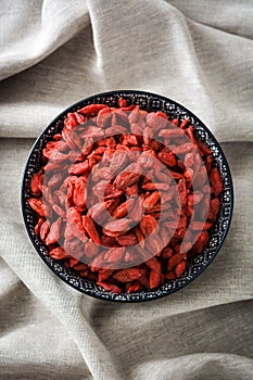 Wolfberries or Goji berries in bowl