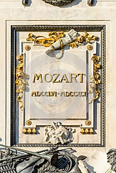 Wolfgang Amadeus Mozart Statue In Vienna