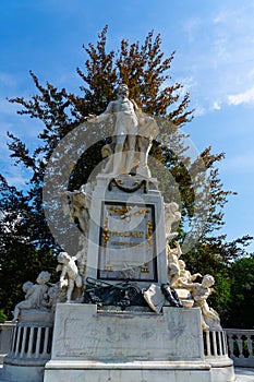 Wolfgang Amadeus Mozart Statue in Vienna Wien, Austria