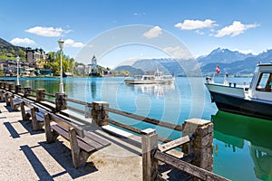 Wolfgangsee lake cruise at St. Wolfgang, Salzkammergut, Austria