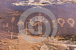 Wolfman Petroglyph Panel in Lower Butler Wash