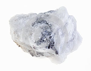 wolframite ( tungsten ore) in raw stone on white