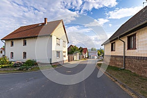 Wollersleben, Thuringen, Germany, old village street view photo