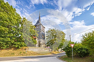 Wollersleben, Thuringen, Germany, old village street view photo