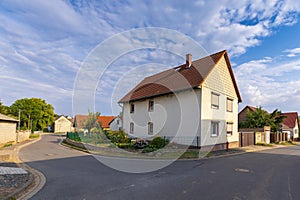 Wollersleben, Thuringen, Germany, old village street view photo