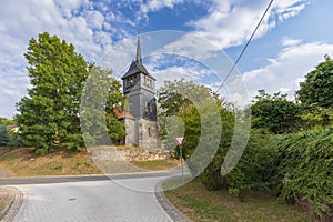 Wollersleben, Thuringen, Germany, old village street view photo