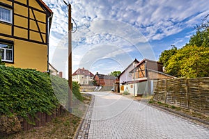 Wollersleben, Thuringen, Germany, old village street view photo