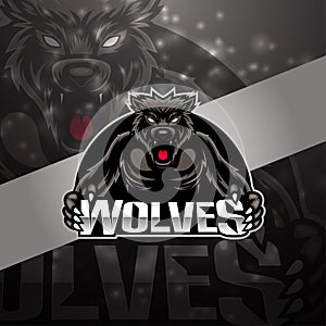 Wolves esport mascot logo design