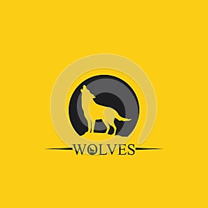 wolves logo, fox, wolf head, animal vetor and logo design wild  roar dog illustration, abstract for game logo symbol head animal