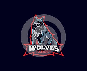 Wolves mascot logo design