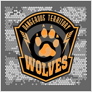 Wolves - military label, badges and design