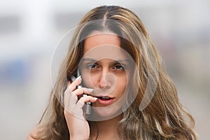 Womam on a mobile phone