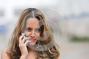 Womam on a mobile phone