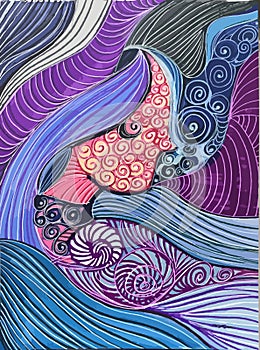 Woman abstract for background design
