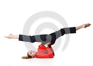 Woman is an acrobat